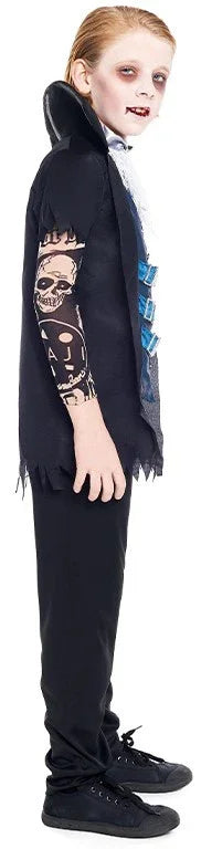 Disfraz de Vampiro con Tatuajes para Niño Vampiros y vampiresas Partilandia